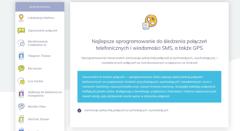 Hoverwatch - aplikacja do minitorowania aktywności urządzeń